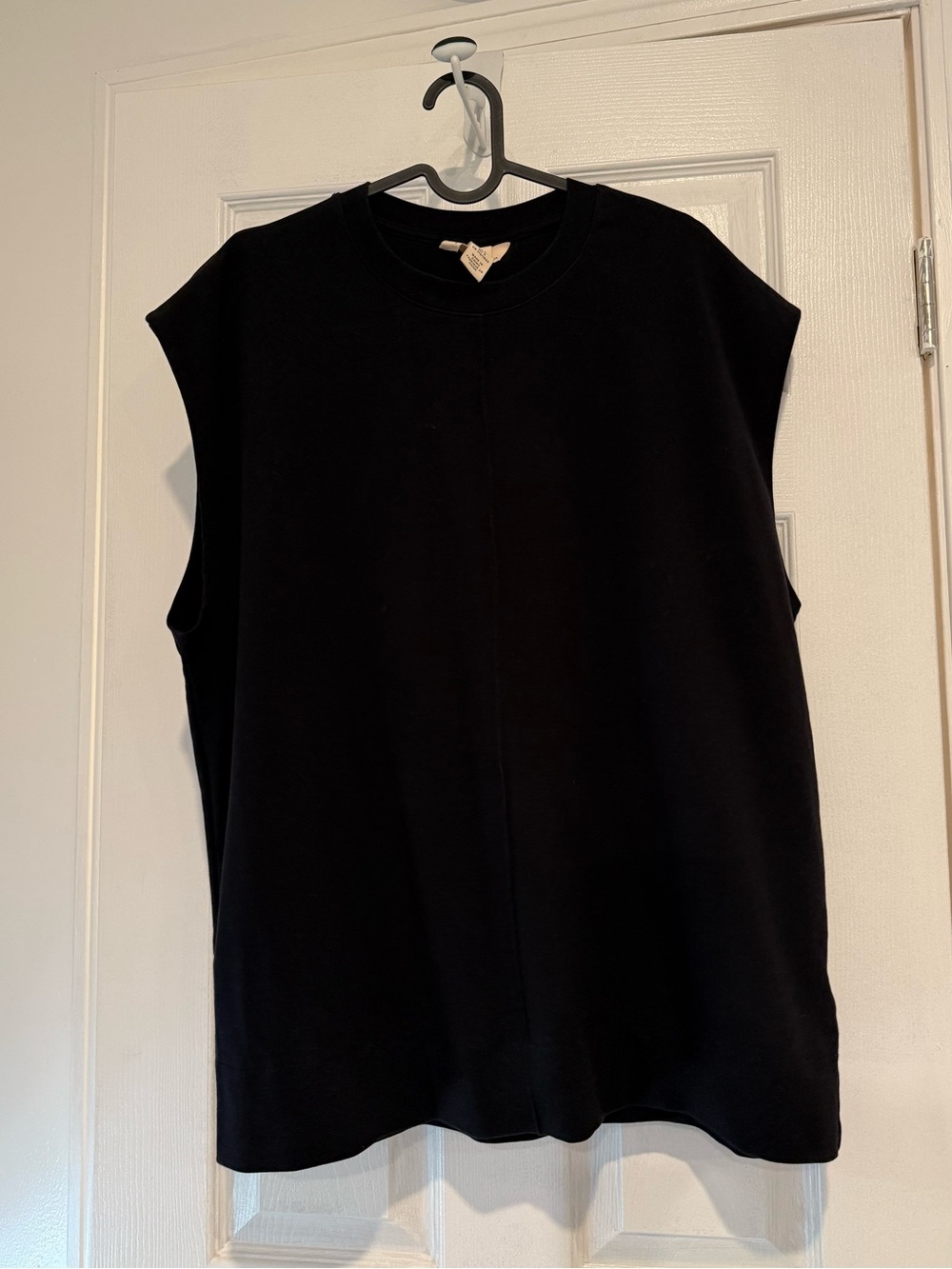 Black sleeveless top